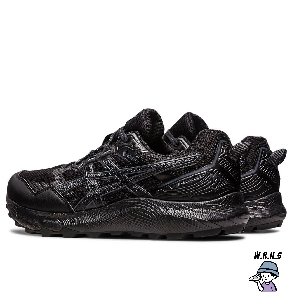 Asics 亞瑟士 男鞋 越野鞋 登山鞋 GTX防水 GEL-SONOMA 7 全黑 1011B593-002-細節圖5