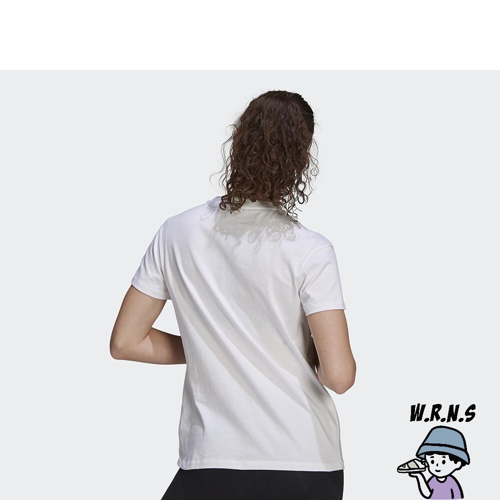 Adidas X Disney 女裝 短袖上衣 米妮 胸前口袋 純棉 白GS0245-細節圖4