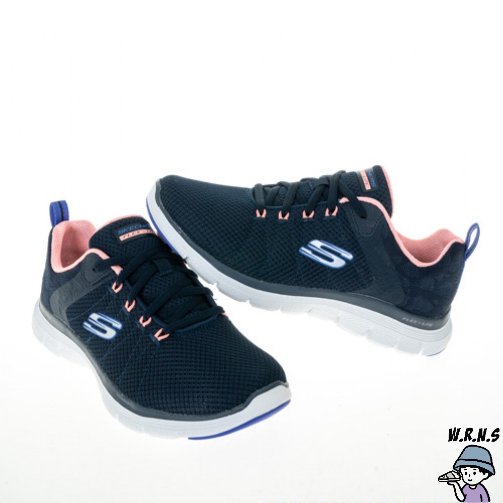 Skechers 女鞋 慢跑鞋 休閒鞋 避震 寬楦 FLEX APPEAL 4.0 藍 149580WNVMT-細節圖3