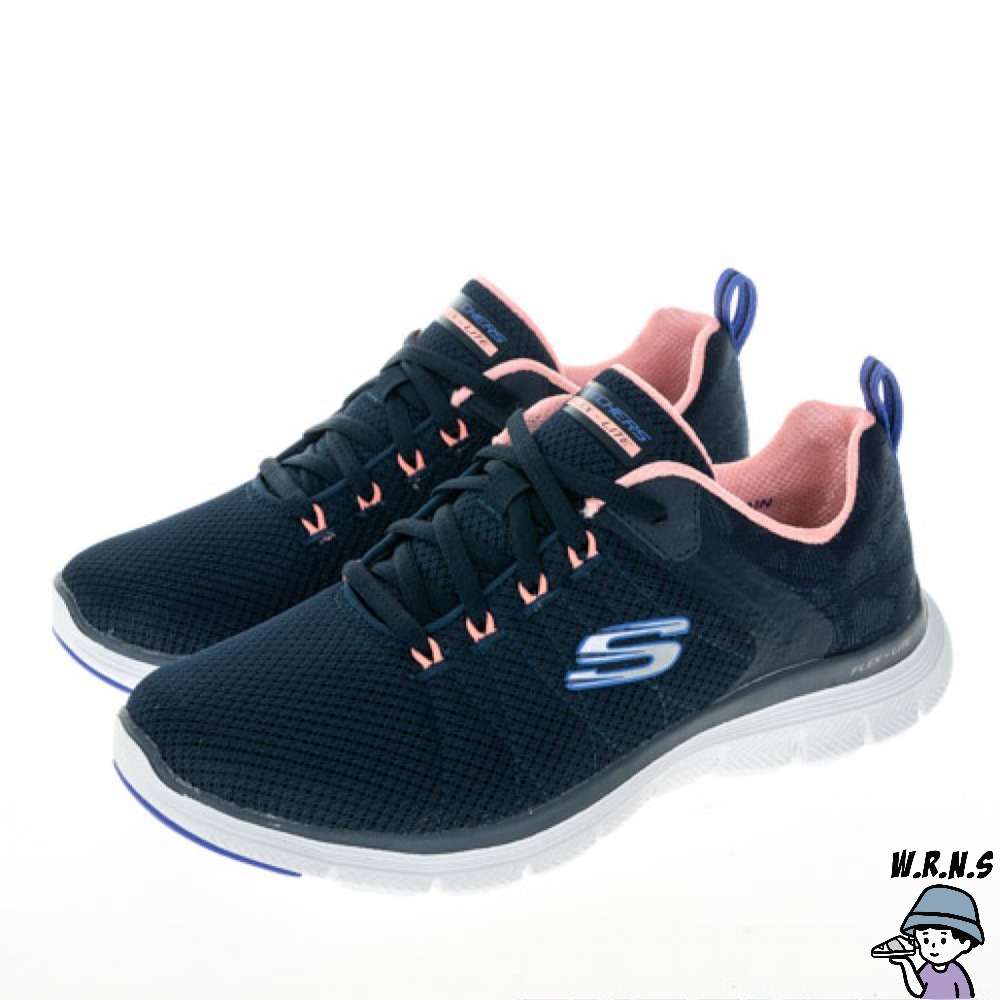 Skechers 女鞋 慢跑鞋 休閒鞋 避震 寬楦 FLEX APPEAL 4.0 藍 149580WNVMT-細節圖4