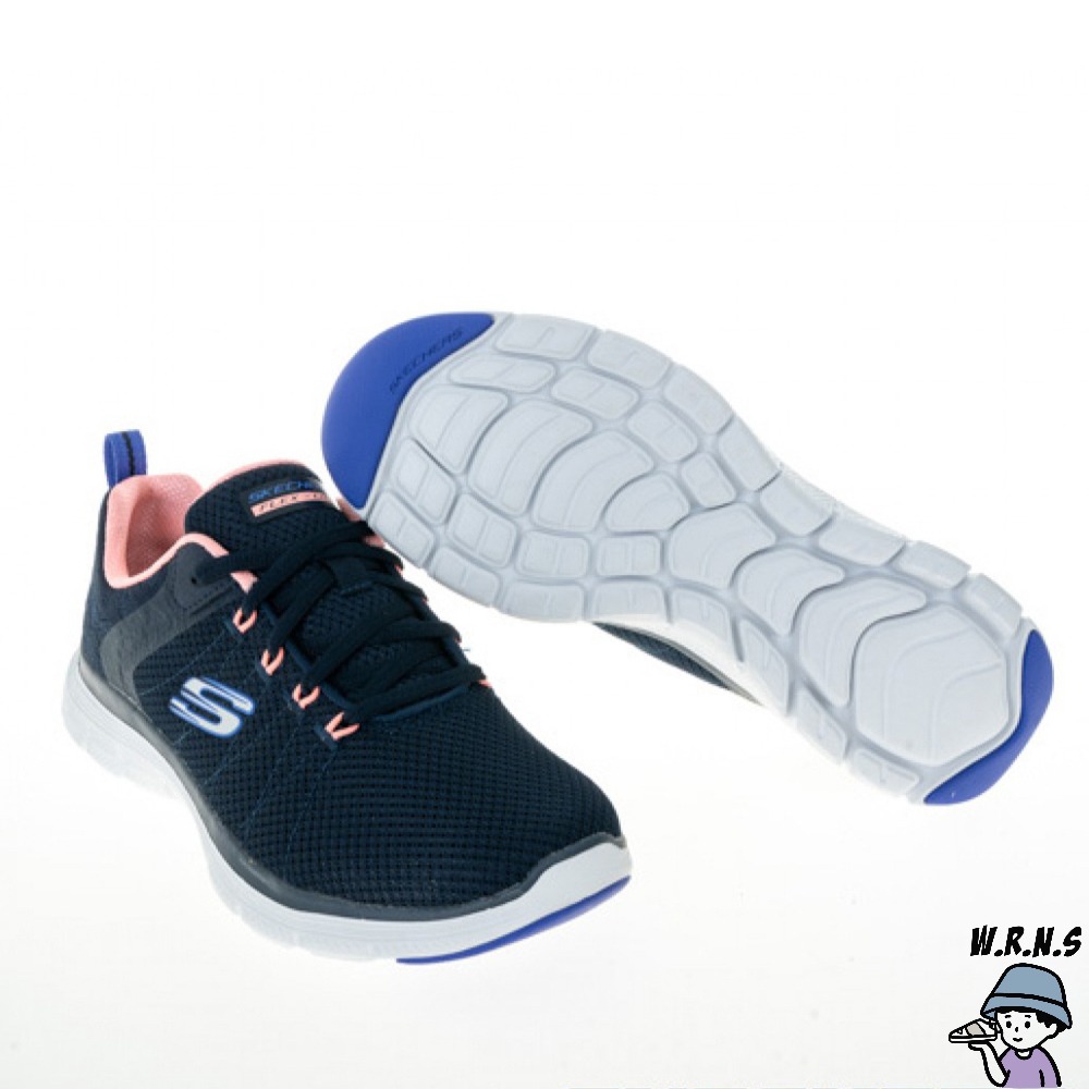 Skechers 女鞋 慢跑鞋 休閒鞋 避震 寬楦 FLEX APPEAL 4.0 藍 149580WNVMT-細節圖6