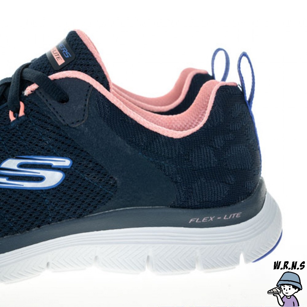 Skechers 女鞋 慢跑鞋 休閒鞋 避震 寬楦 FLEX APPEAL 4.0 藍 149580WNVMT-細節圖7