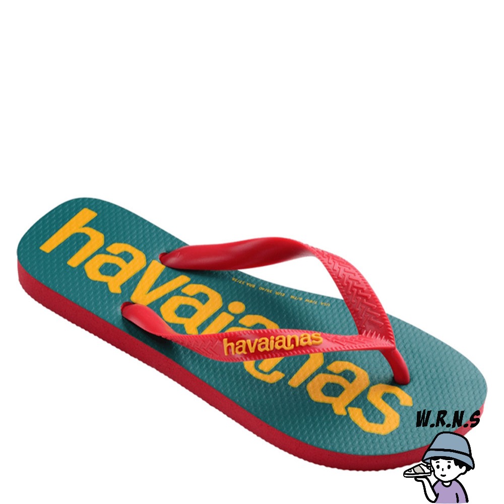 Havaianas 哈瓦仕 男鞋 女鞋 拖鞋 夾腳拖 大Logo 綠黃4145741-7797U-細節圖3