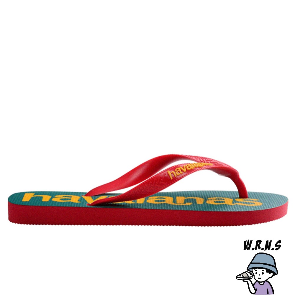 Havaianas 哈瓦仕 男鞋 女鞋 拖鞋 夾腳拖 大Logo 綠黃4145741-7797U-細節圖4