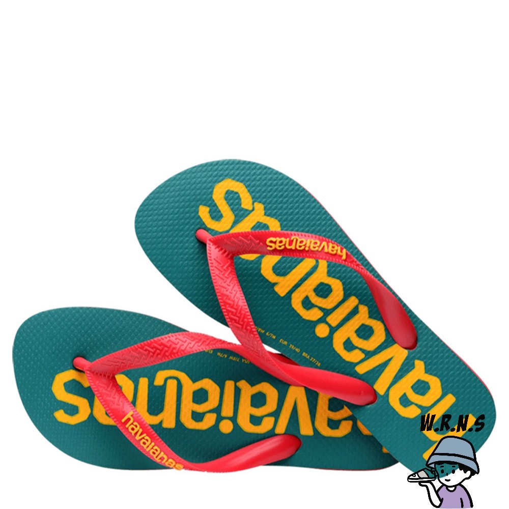 Havaianas 哈瓦仕 男鞋 女鞋 拖鞋 夾腳拖 大Logo 綠黃4145741-7797U-細節圖5