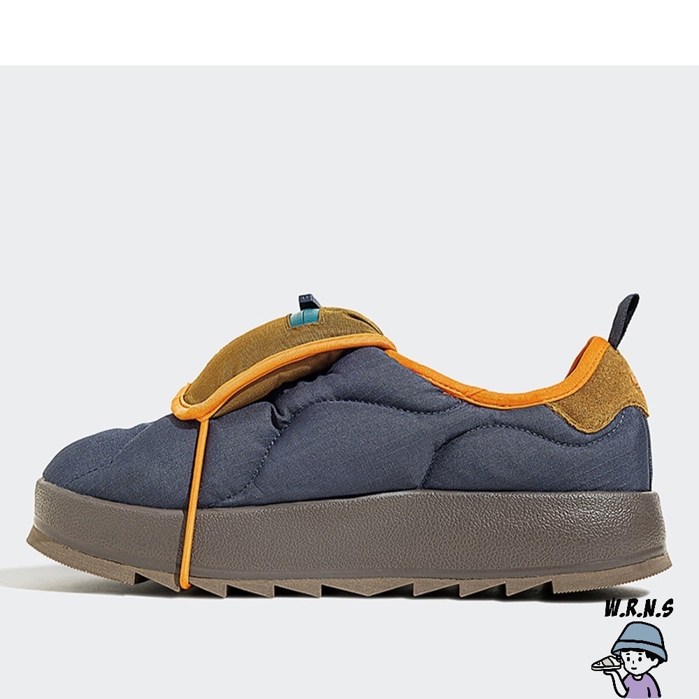 Adidas 男鞋 拖鞋 Puffylette 麵包鞋 保暖 藍橘IF3956-細節圖5