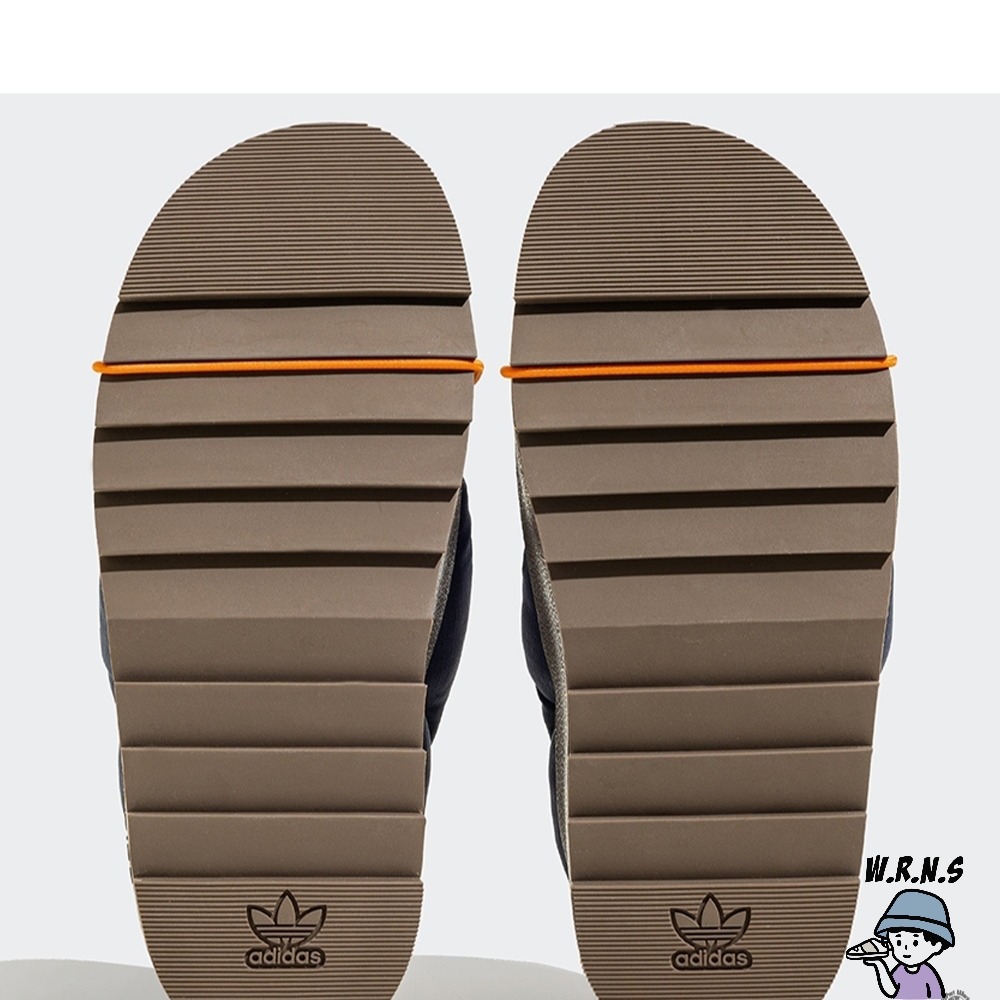 Adidas 男鞋 拖鞋 Puffylette 麵包鞋 保暖 藍橘IF3956-細節圖7