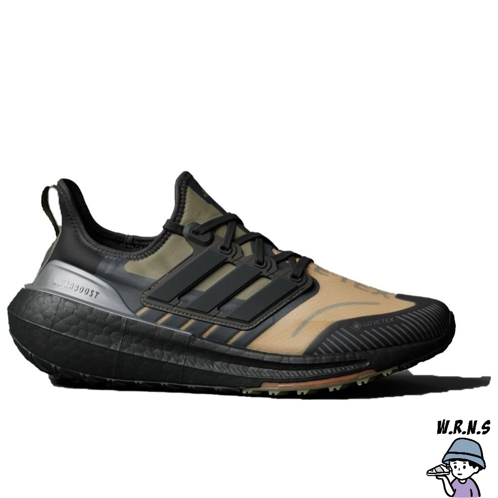 Adidas 男鞋 Gore-Tex 慢跑鞋 ULTRABOOST LIGHT 黑綠HP6404-細節圖2