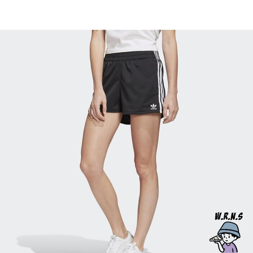 Adidas 女裝 短褲 口袋 三葉草 黑FM2610-細節圖3