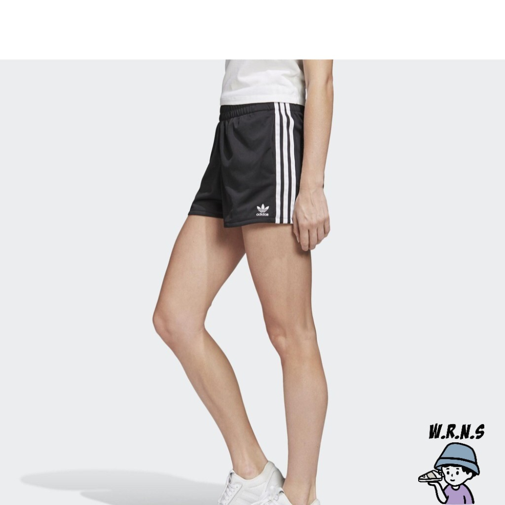 Adidas 女裝 短褲 口袋 三葉草 黑FM2610-細節圖4