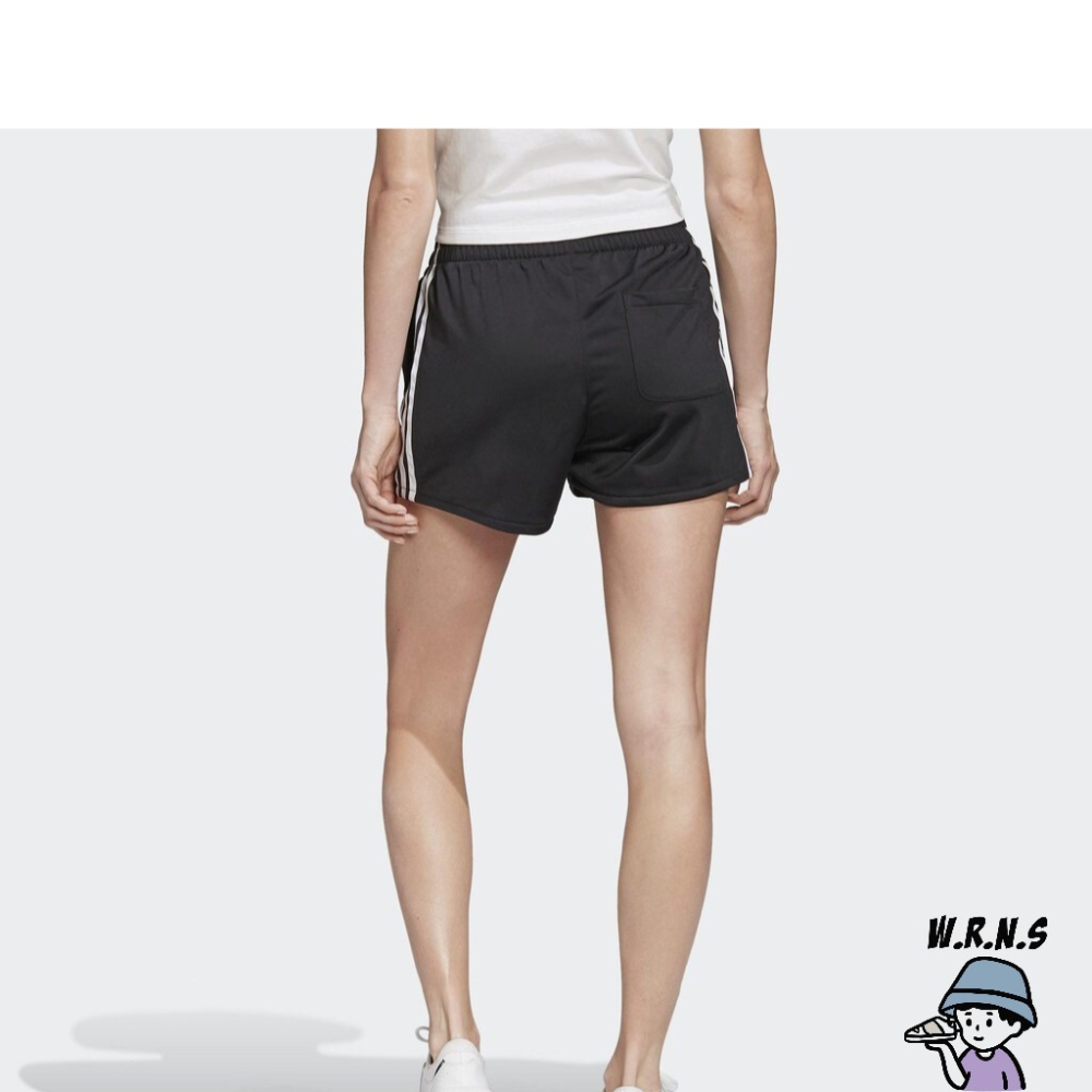 Adidas 女裝 短褲 口袋 三葉草 黑FM2610-細節圖5