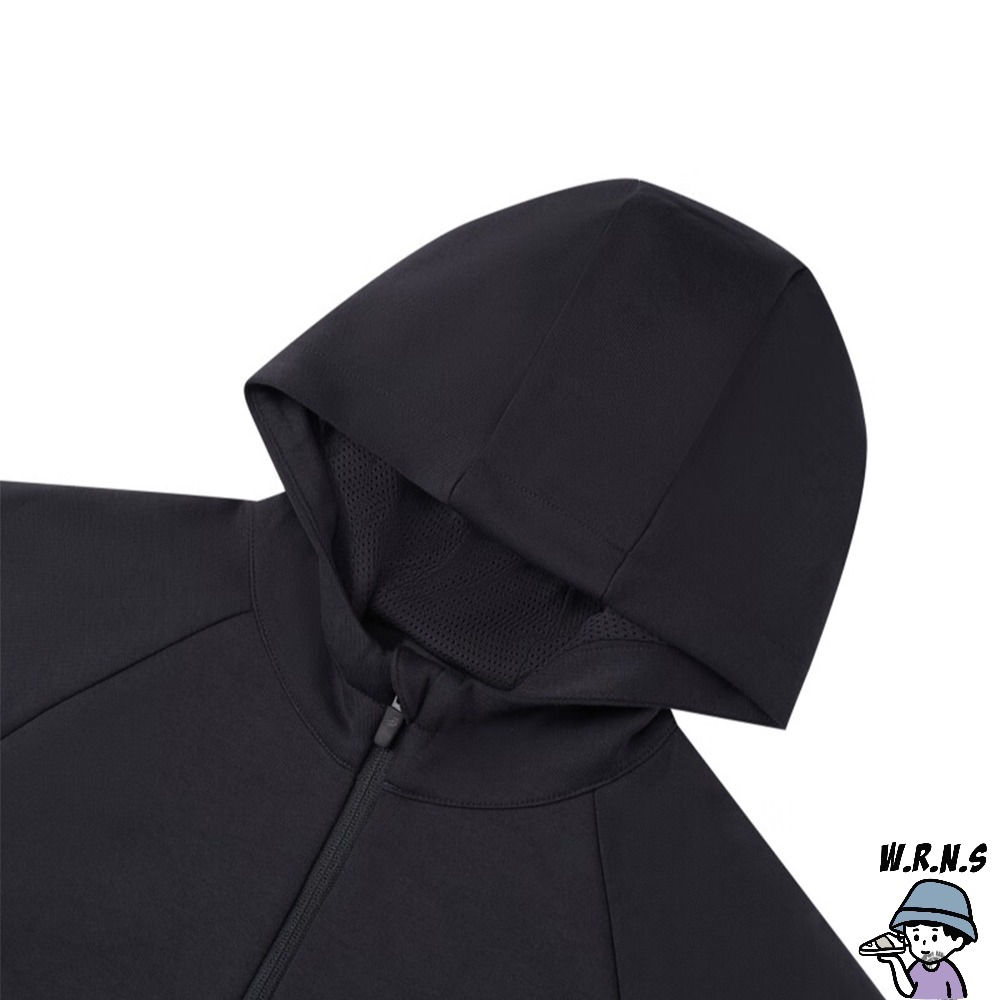 New Balance 女裝 連帽外套 針織 黑 AWJ33114BK-細節圖3