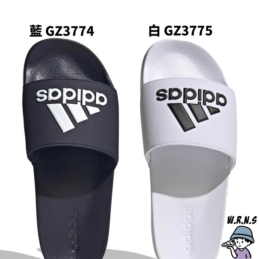 Adidas Adilette Shower 男 女 拖鞋休閒 藍 GZ3774 / 白 GZ3775-細節圖2