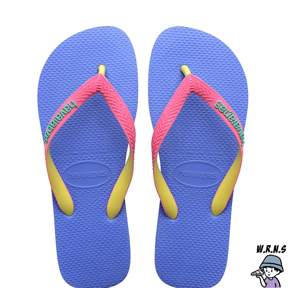 Havaianas 哈瓦仕 男鞋 女鞋 拖鞋 夾腳拖 雙色鞋帶 藍粉黃 4115549-3562U-細節圖2