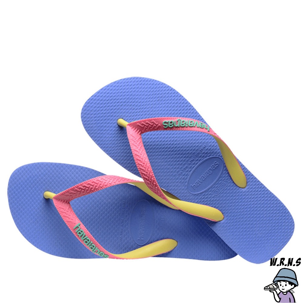 Havaianas 哈瓦仕 男鞋 女鞋 拖鞋 夾腳拖 雙色鞋帶 藍粉黃 4115549-3562U-細節圖5