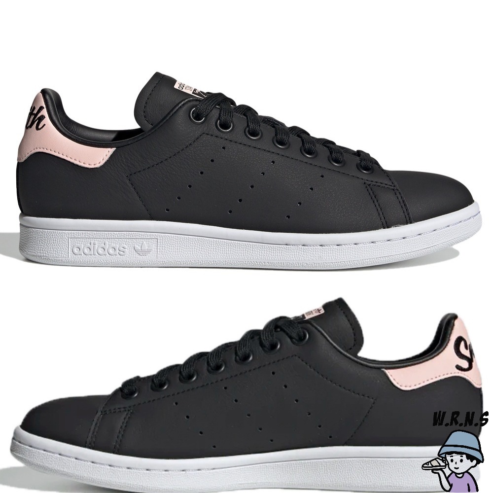 Adidas 女鞋 休閒鞋 Stan Smith 皮革 粉/黑 EE7708/EE5866-細節圖5