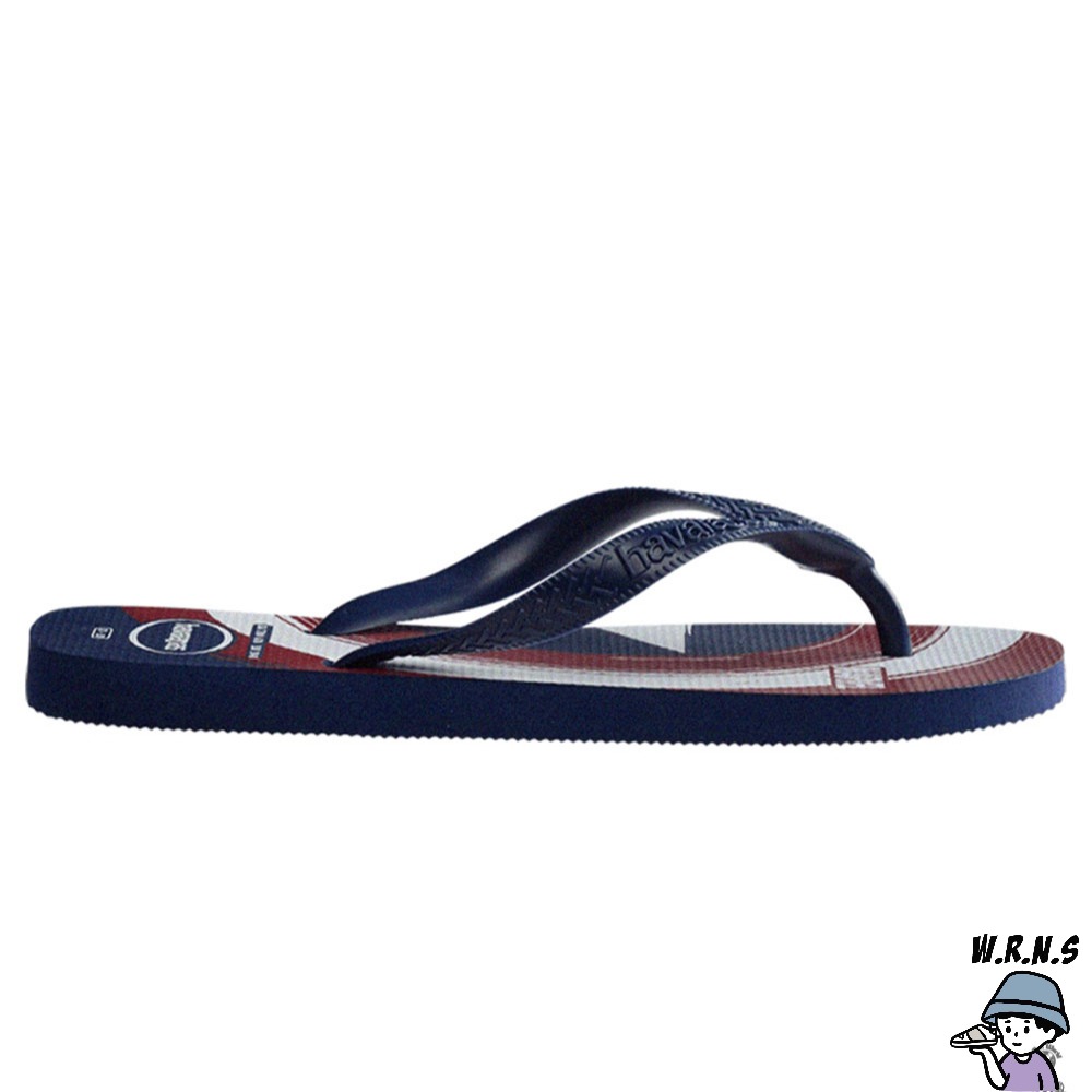 Havaianas 哈瓦仕 男鞋 女鞋 拖鞋 夾腳拖 漫威英雄 美國隊長 藍【4146953-4368U-細節圖4