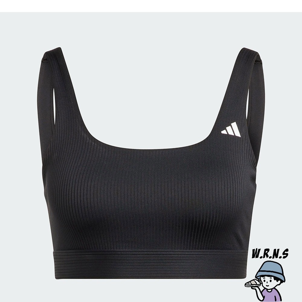 Adidas 女裝 運動內衣 排汗 可拆式胸墊 黑HZ9024-細節圖2