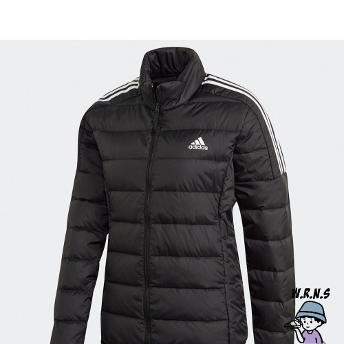 Adidas 女 羽絨外套 立領 休閒 保暖 口袋暗扣 黑 GH4593