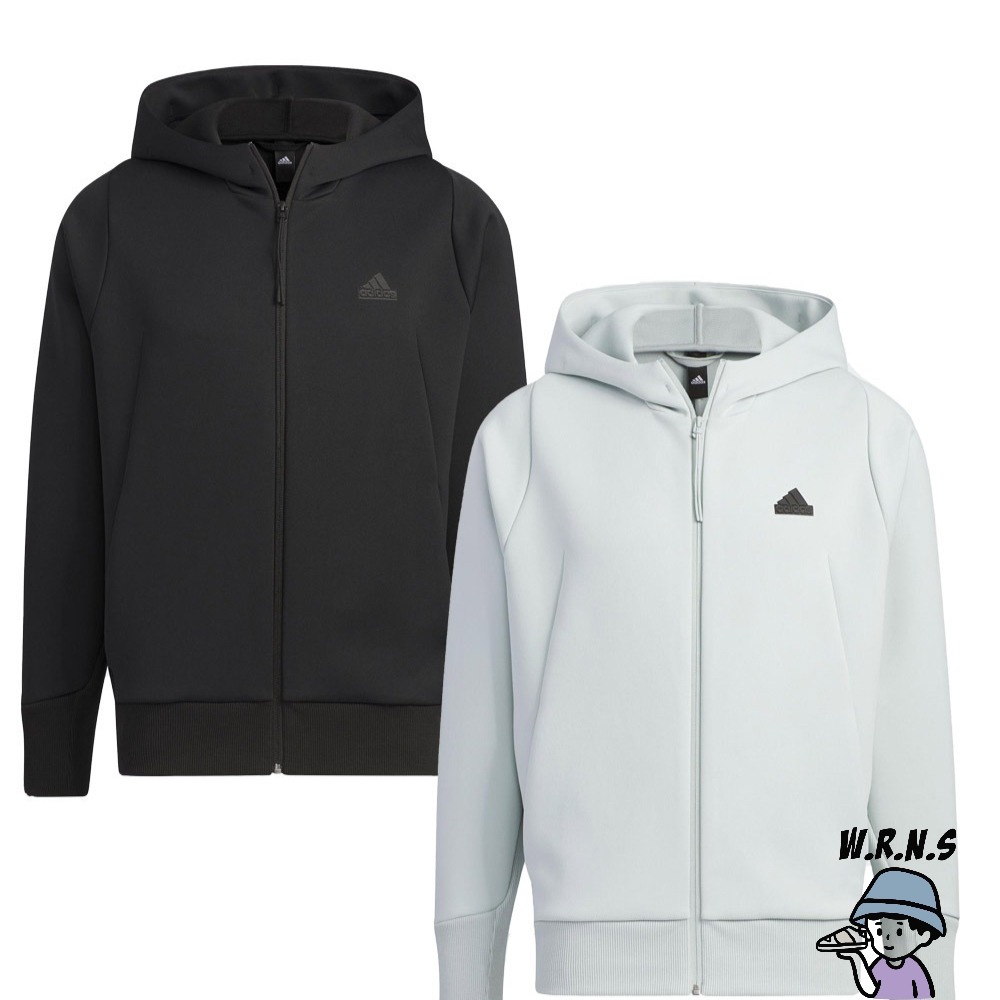 Adidas 男裝 連帽外套 拉鍊口袋 Z.N.E 棉 黑/灰IQ1377/IQ1378-細節圖2