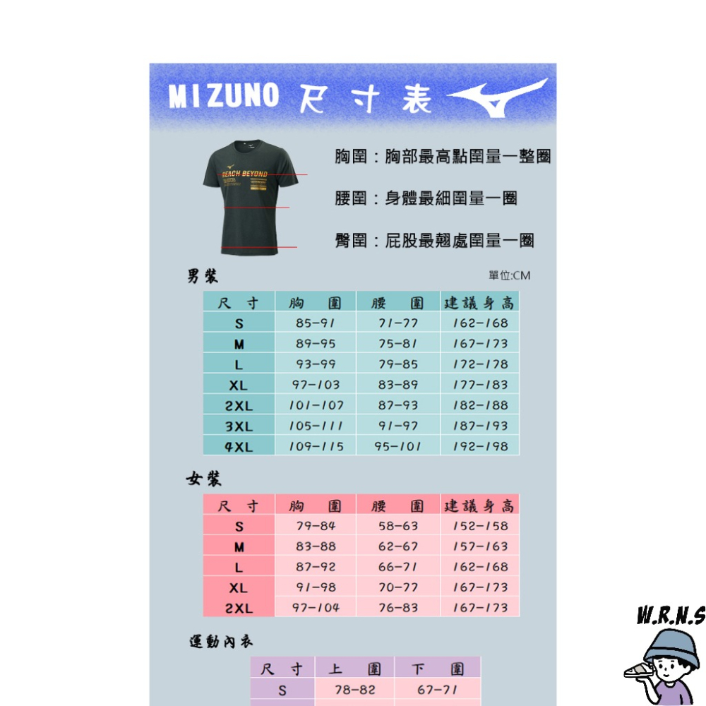 Mizuno 美津濃 男 短袖上衣 Slim FIT 天藍 32TAA00919-細節圖3