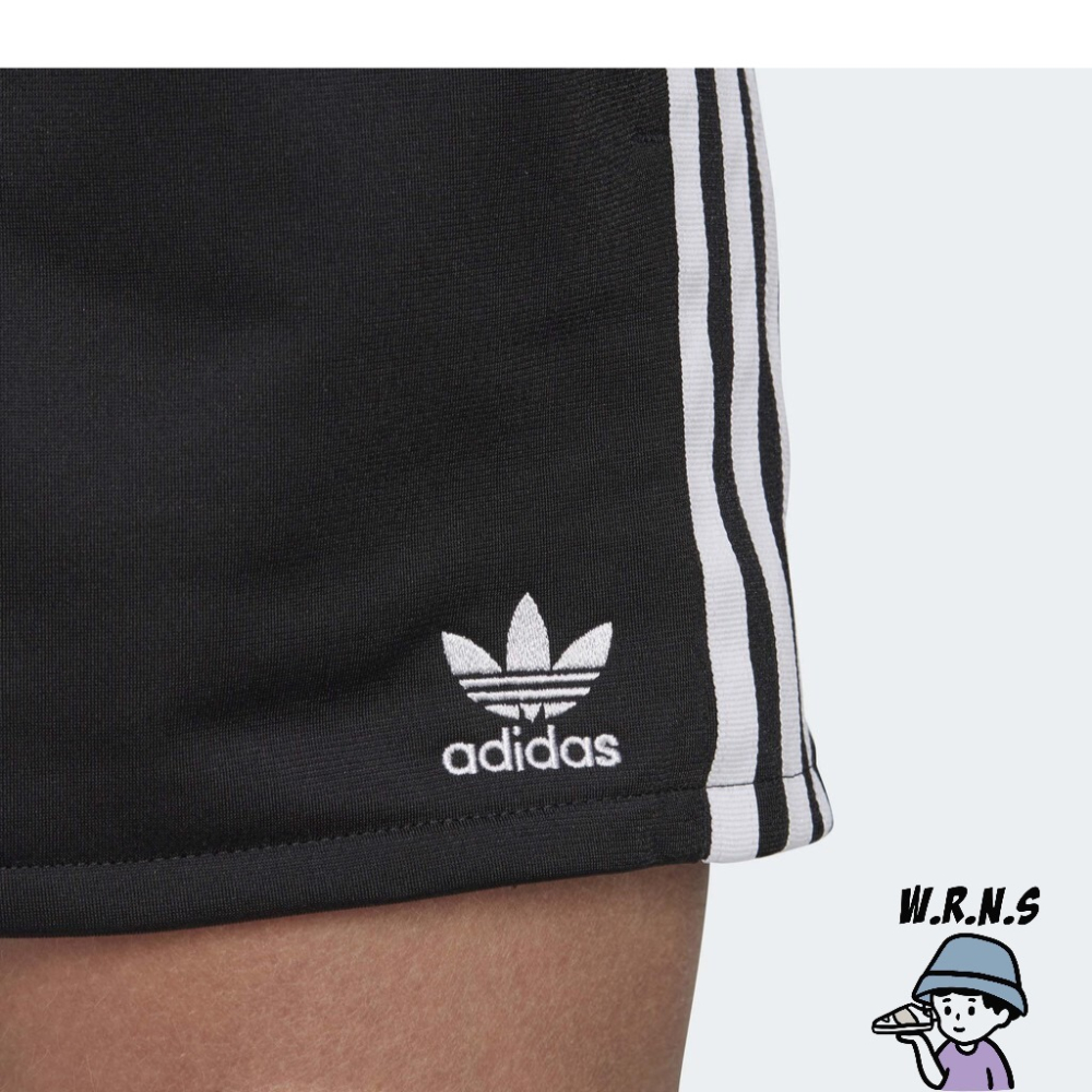 Adidas 女裝 短褲 口袋 三葉草 黑FM2610-細節圖8