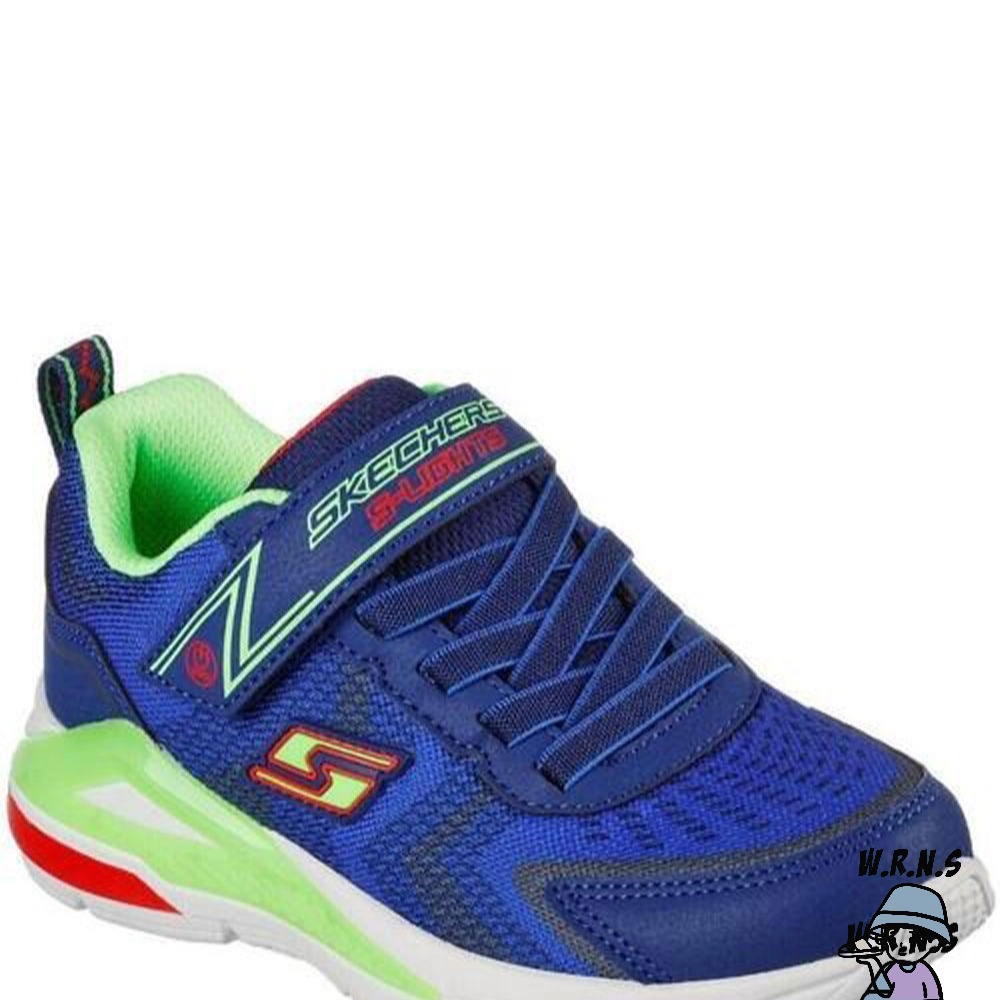 Skechers 童鞋 中童 大童 慢跑鞋 燈鞋 TRI-NAMICS 藍 401660LNVLM-細節圖3