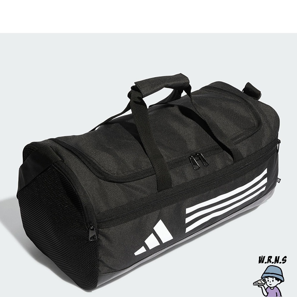 Adidas 旅行包 健身包 三條線 黑 HT4749-細節圖4