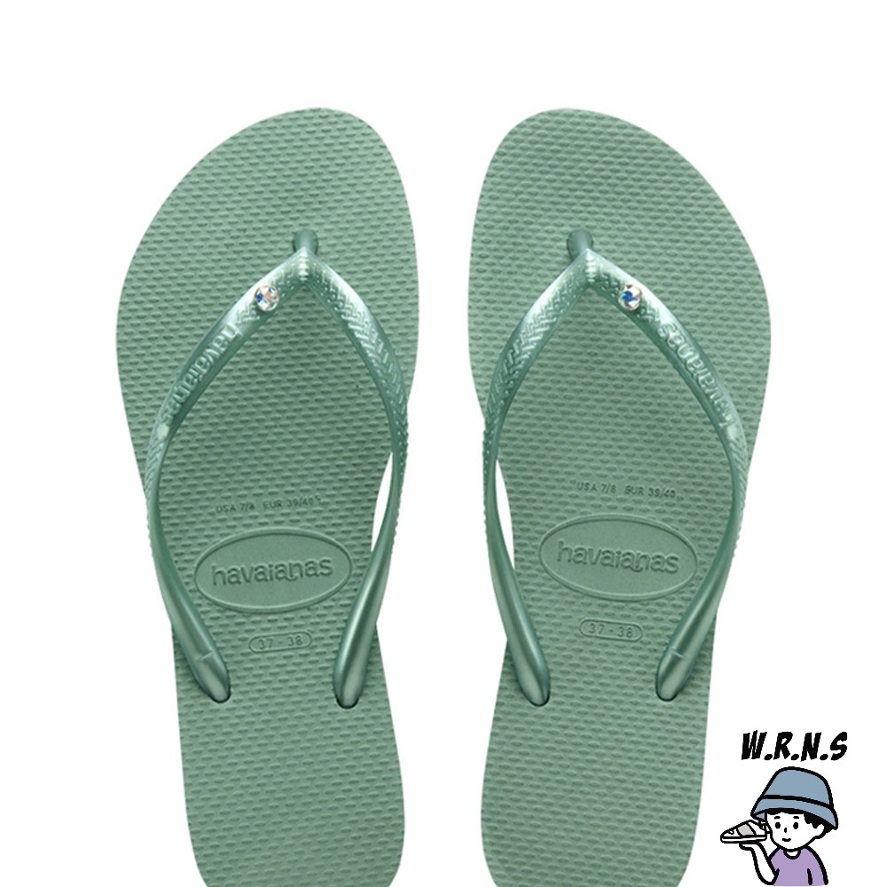 Havaianas 哈瓦仕 女鞋 拖鞋 夾腳拖 水鑽 綠 4145651-1809W-細節圖2