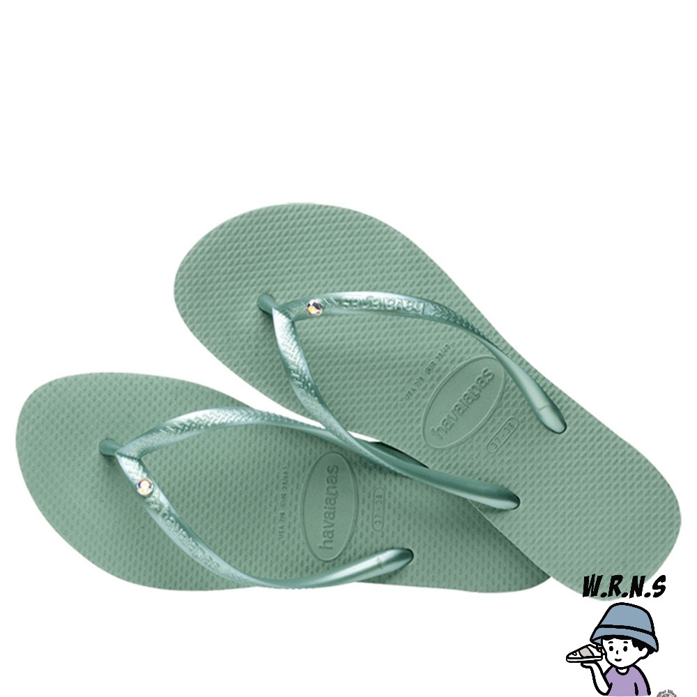 Havaianas 哈瓦仕 女鞋 拖鞋 夾腳拖 水鑽 綠 4145651-1809W-細節圖5