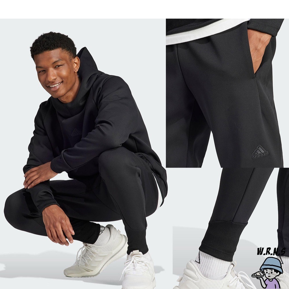 Adidas 男裝 長褲 Z.N.E.系列 縮口 口袋 黑/白HY1269/IJ6150-細節圖4