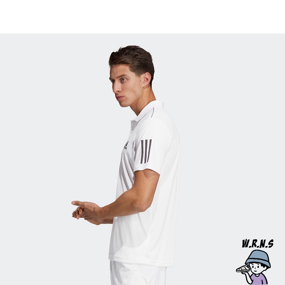 Adidas 男裝 短袖上衣 POLO衫 網球 透氣 白DU0849-細節圖6