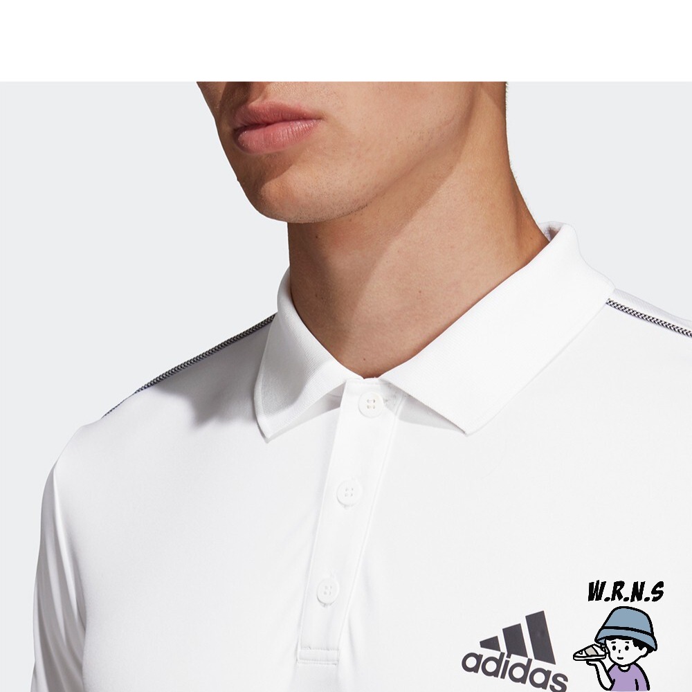 Adidas 男裝 短袖上衣 POLO衫 網球 透氣 白DU0849-細節圖8