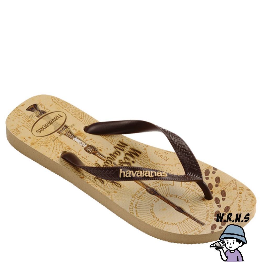 Havaianas 哈瓦仕 男鞋女鞋 拖鞋 夾腳拖 哈利波特 劫盜地圖 卡其4141763-0570-細節圖3