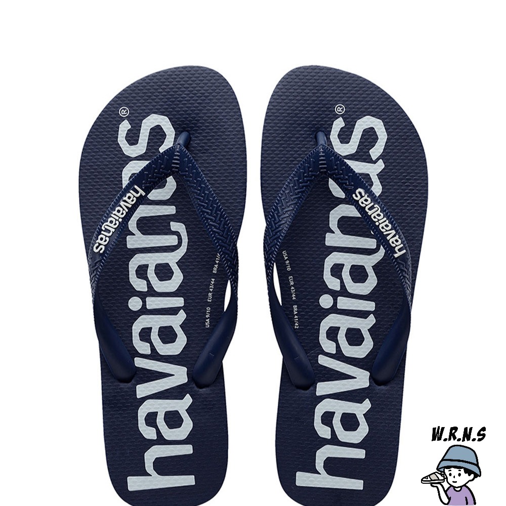 Havaianas 哈瓦仕 男鞋 拖鞋 夾腳拖 人字拖 大Logo 深藍4144264-0555M-細節圖2