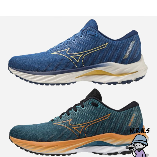 MIZUNO WAVE INSPIRE 19男鞋慢跑藍 J1GC234406/橘 J1GC234407