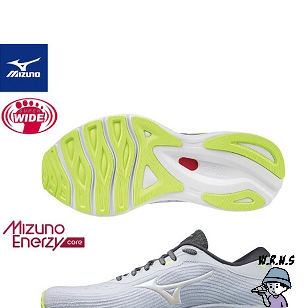 MIZUNO WAVE SKY 5 女鞋 慢跑 4E超寬楦 回彈 灰J1GD211203-細節圖2