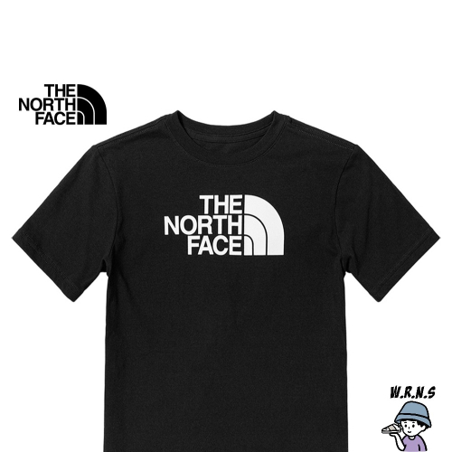 The North Face 北臉 童裝 女裝 短袖上衣 黑NF0A82T8KY4