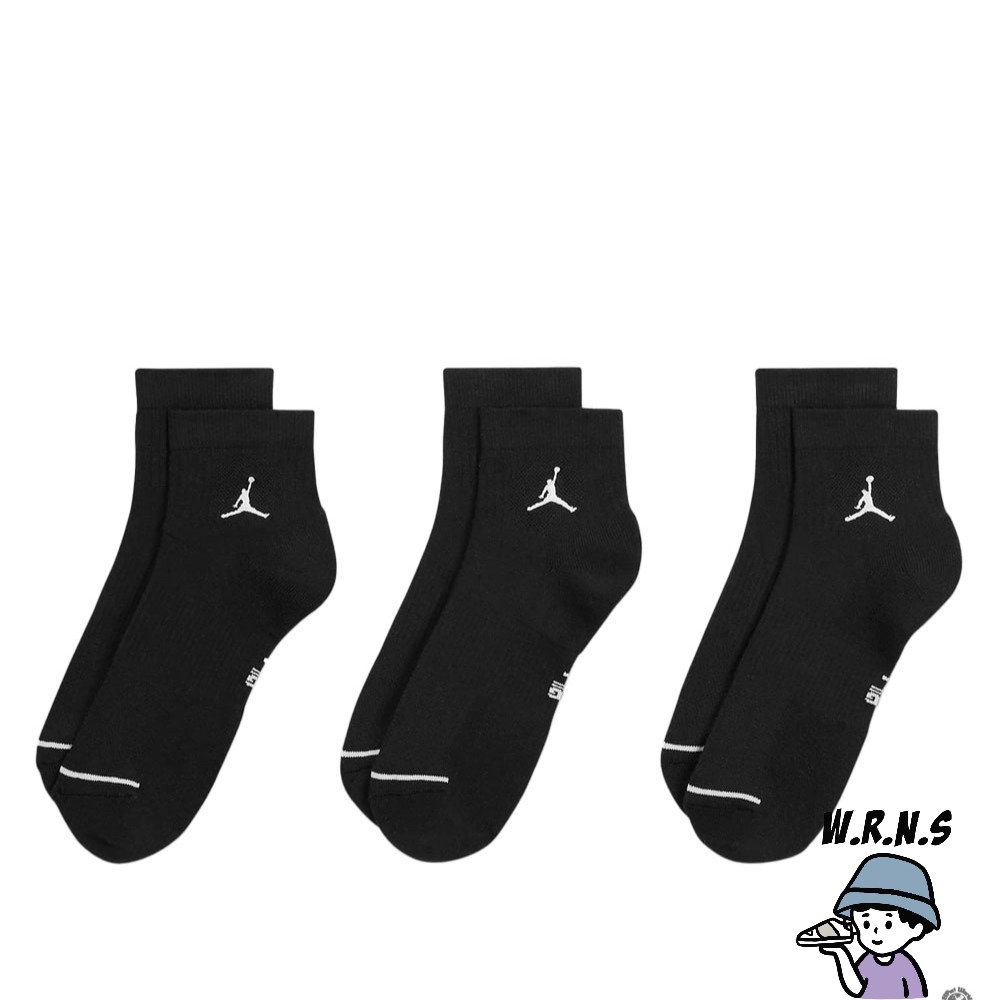 Nike 襪子 中筒 喬丹 毛巾底 黑 DX9655-010-細節圖3