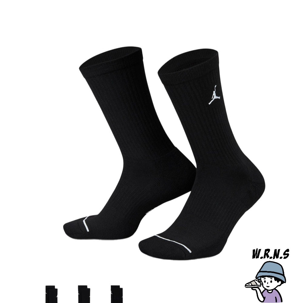 Nike 襪子 中筒襪 Jordan 3入組DX9632-010/DX9632-100/DX9632-902-細節圖3