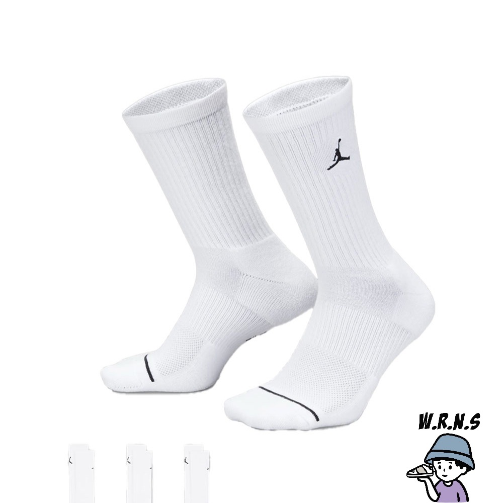 Nike 襪子 中筒襪 Jordan 3入組DX9632-010/DX9632-100/DX9632-902-細節圖4