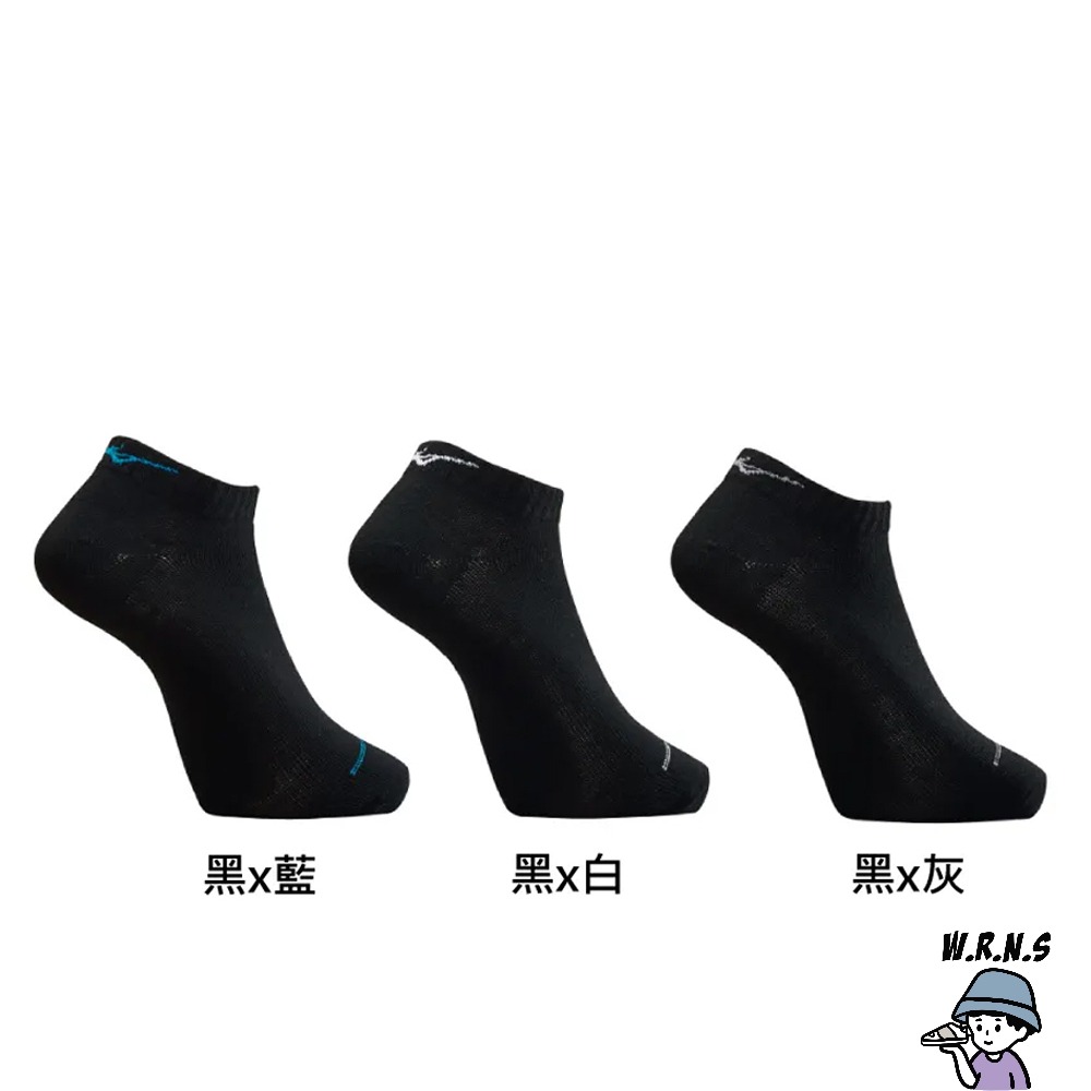 Mizuno 美津濃 襪子 踝襪 薄款 一組三入 25-27CM 黑32TX2B3309-細節圖3