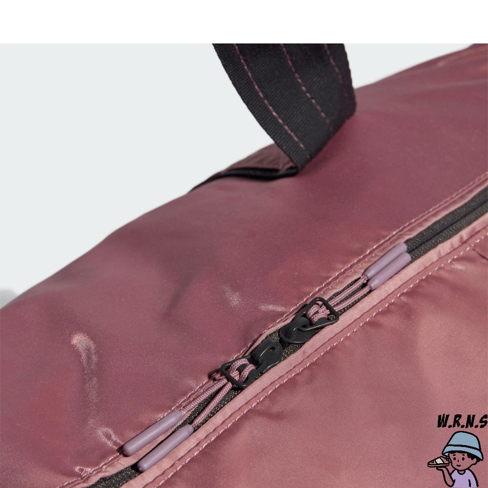 Adidas 手提包 健身 斜背 亮面布 玫瑰粉HY0753-細節圖7