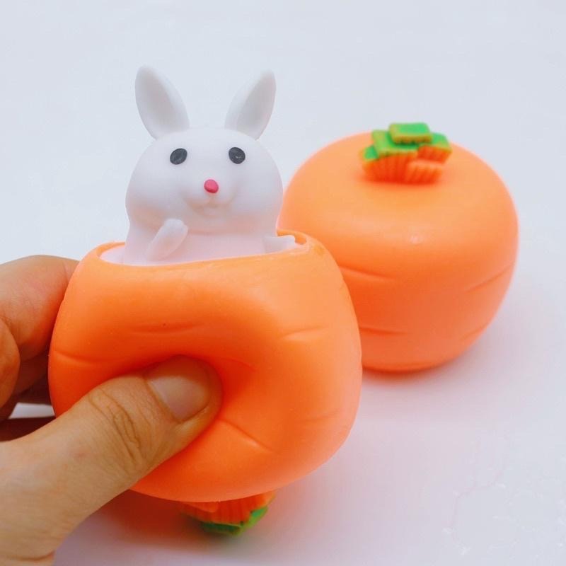 [現貨]小動物減壓捏捏樂 萬聖節南瓜幽靈裝飾品  起司老鼠 井底青蛙 蘿蔔兔子 樹洞松鼠 幼兒園小禮品 小贈品-細節圖7