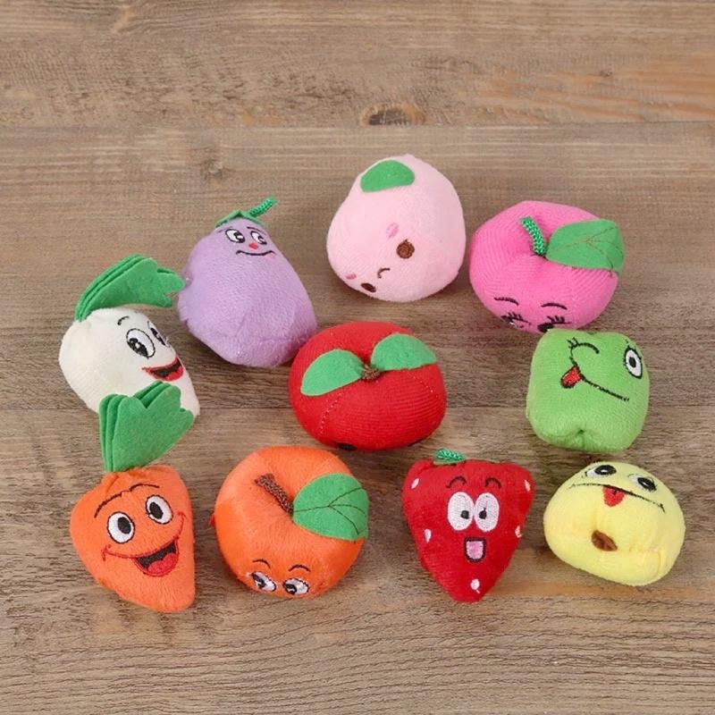 [現貨] 可愛小動物講故事手指偶（10入）親子互動毛絨玩具 可愛水果 手指玩偶 草莓蘋果蘿蔔小玩偶-細節圖5
