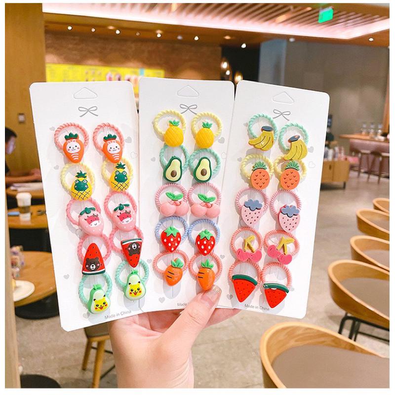 [現貨]可愛寶寶髮圈10件組 女童高彈力橡皮筋-細節圖3