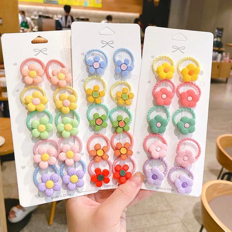[現貨]可愛寶寶髮圈10件組 女童高彈力橡皮筋-細節圖5