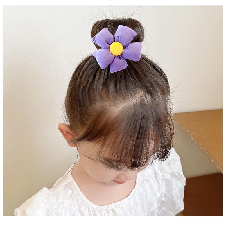 [現貨] 小女孩花朵盤發桿 盤發器 兒童公主丸子頭盤發神器 女童寶寶發箍頭飾-細節圖4