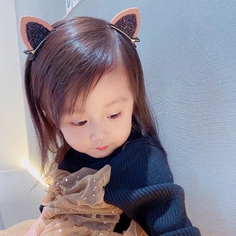 [現貨]女童可愛寶寶貓耳朵髮夾 立體貓咪造型髮夾-細節圖5