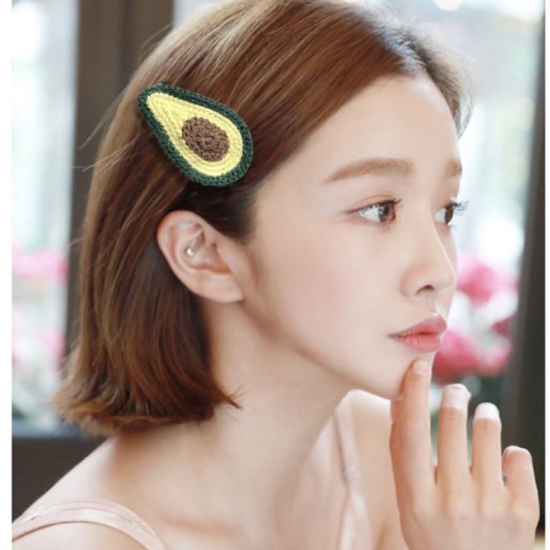 [現貨]女童可愛水果毛線編織髮夾 小女孩碎髮邊夾 刺繡圖案瀏海夾-細節圖7